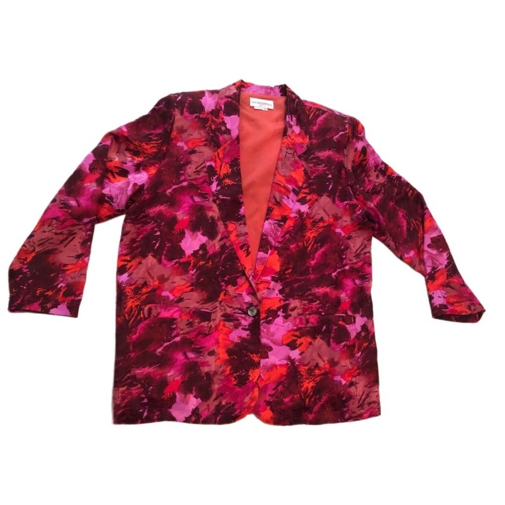 Vintage van macdowell Paris silk womens jacket size medium